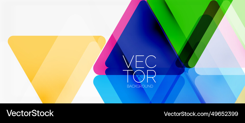 Abstract background color transparent triangles Abstract background color transparent triangles Vector Image