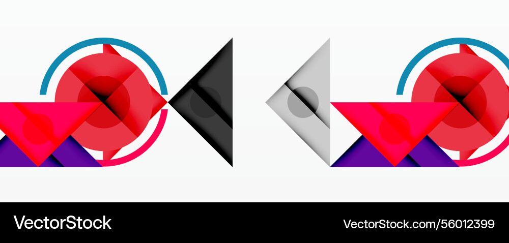 Abstract geometric composition with intersecting vector image