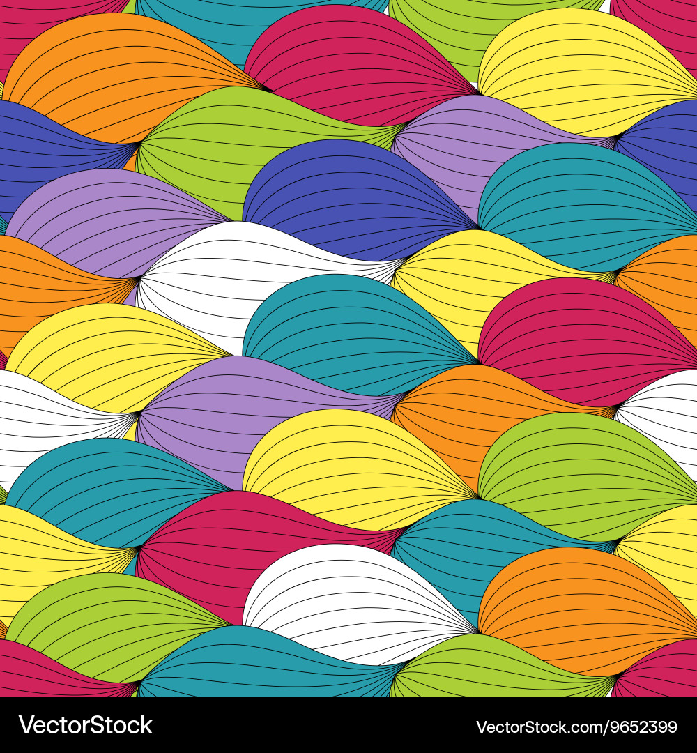 Abstract wave seamless pattern background vector image