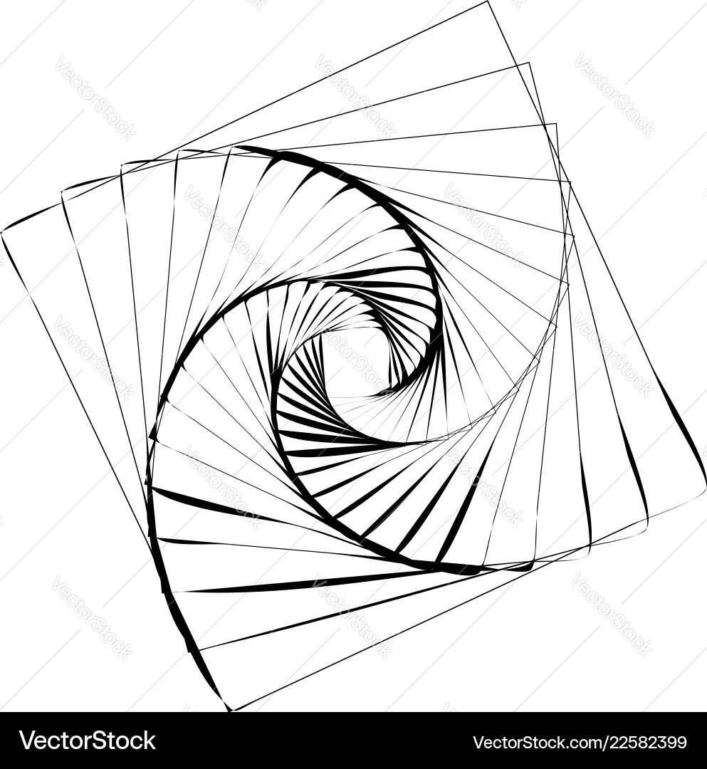 Circular geometric motif abstract grayscale Vector Image