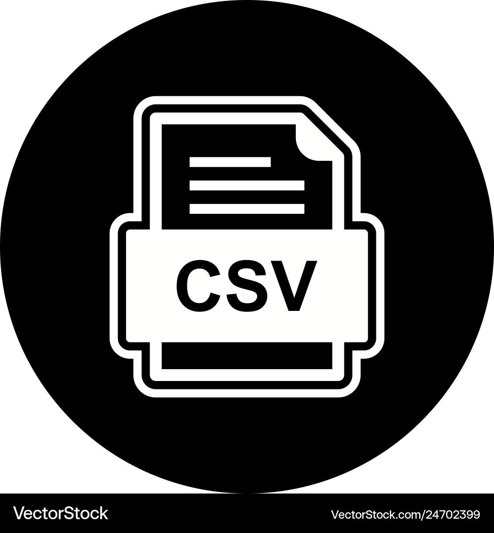 Csv file document icon vector image