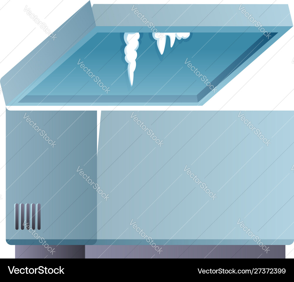 Open freezer icon cartoon style Open freezer icon cartoon style vector image