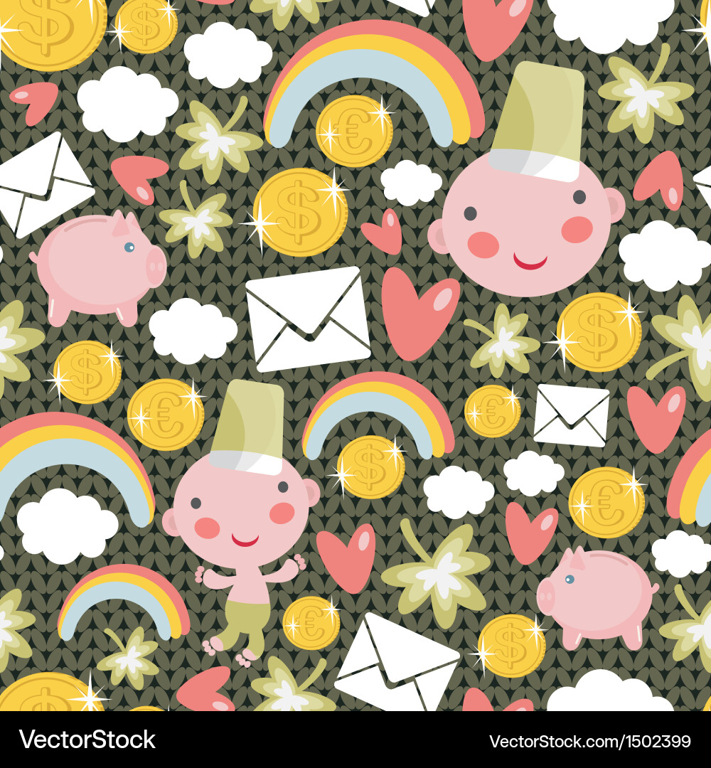 Pattern with characters for st patricks day Vector Image
