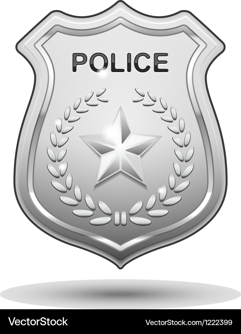 Police badge Royalty Free Vector Image - VectorStock
