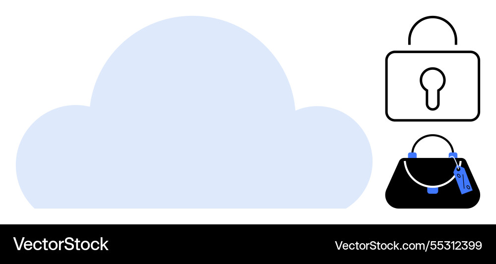 Secure cloud storage and data protection Vector Image