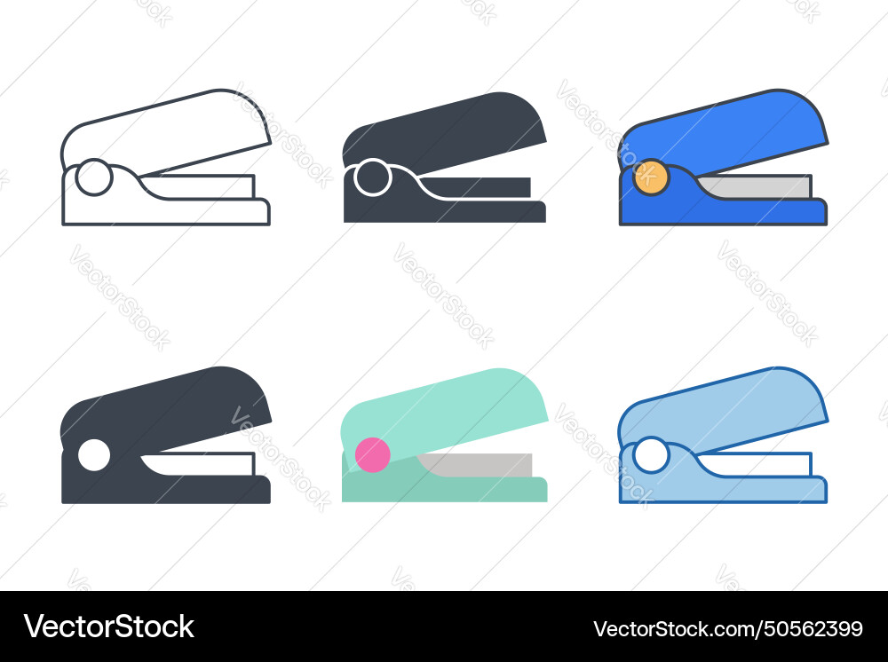 Stapler icon collection with different styles Stapler icon collection with different styles vector image