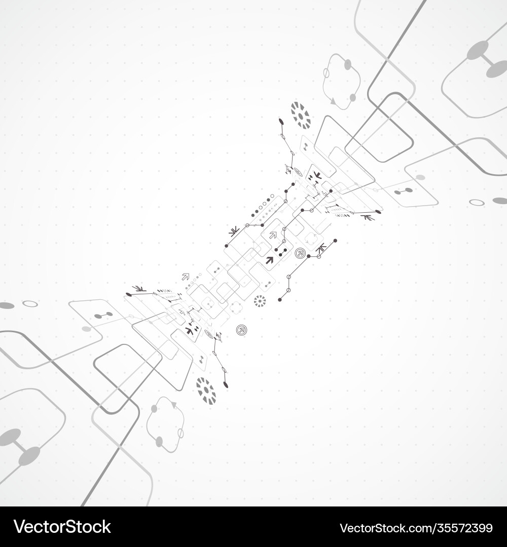 Tech Circuit Network Background vector image