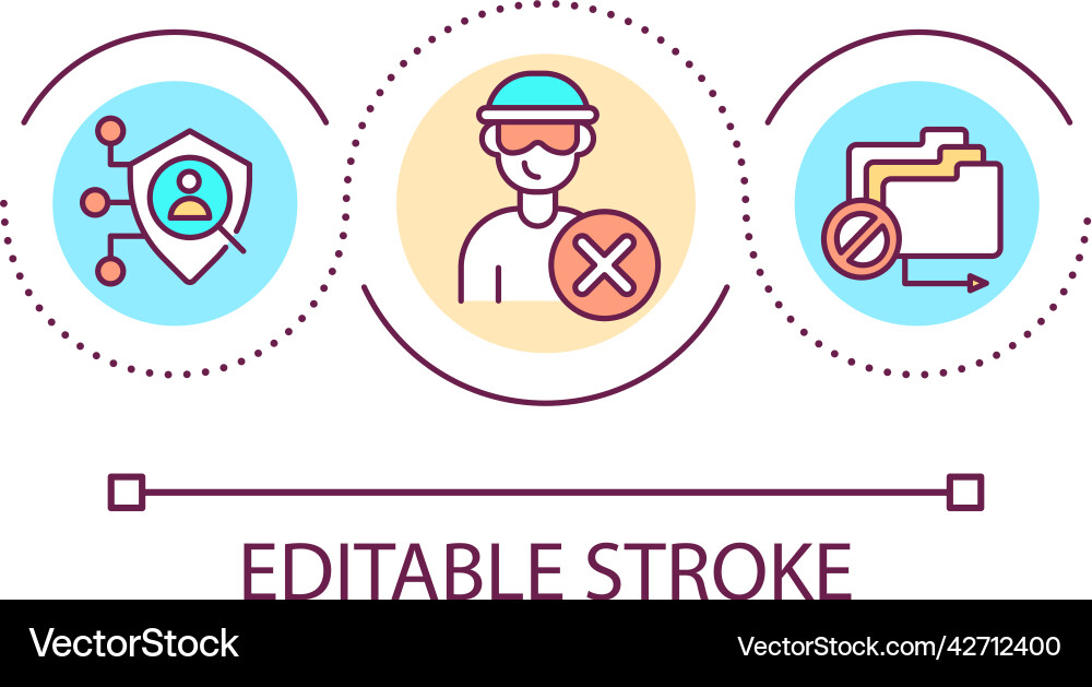 Anti-hacking system loop concept icon Anti-hacking system loop concept icon vector image