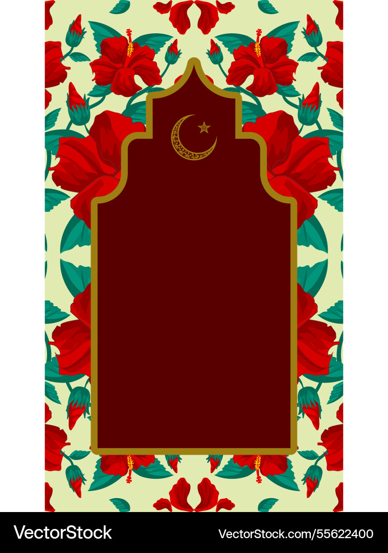 Beautiful sacred holly islamic muslim prayer rug Beautiful sacred holly islamic muslim prayer rug vector image