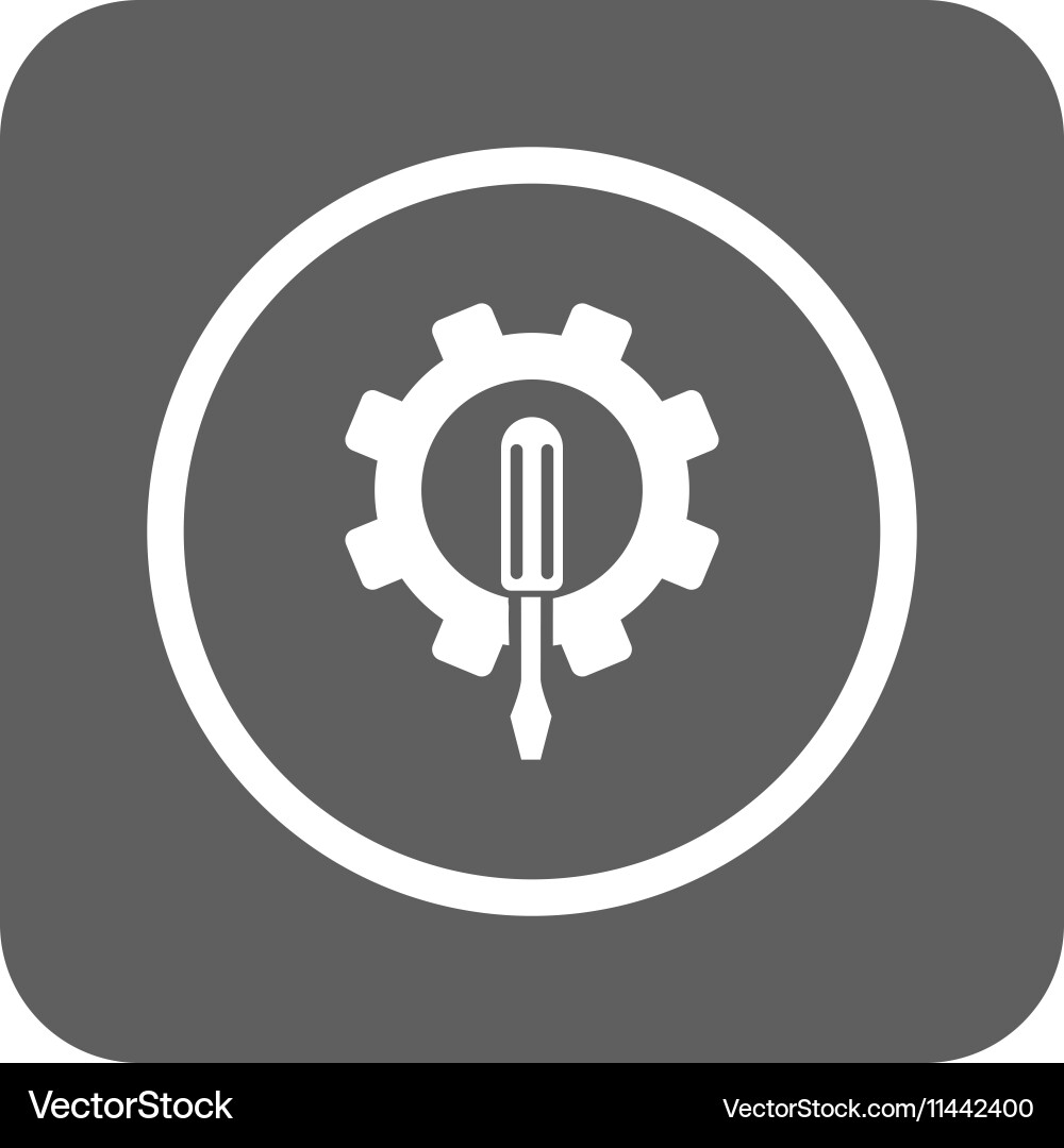 Engineering flat squared icon Vector Image