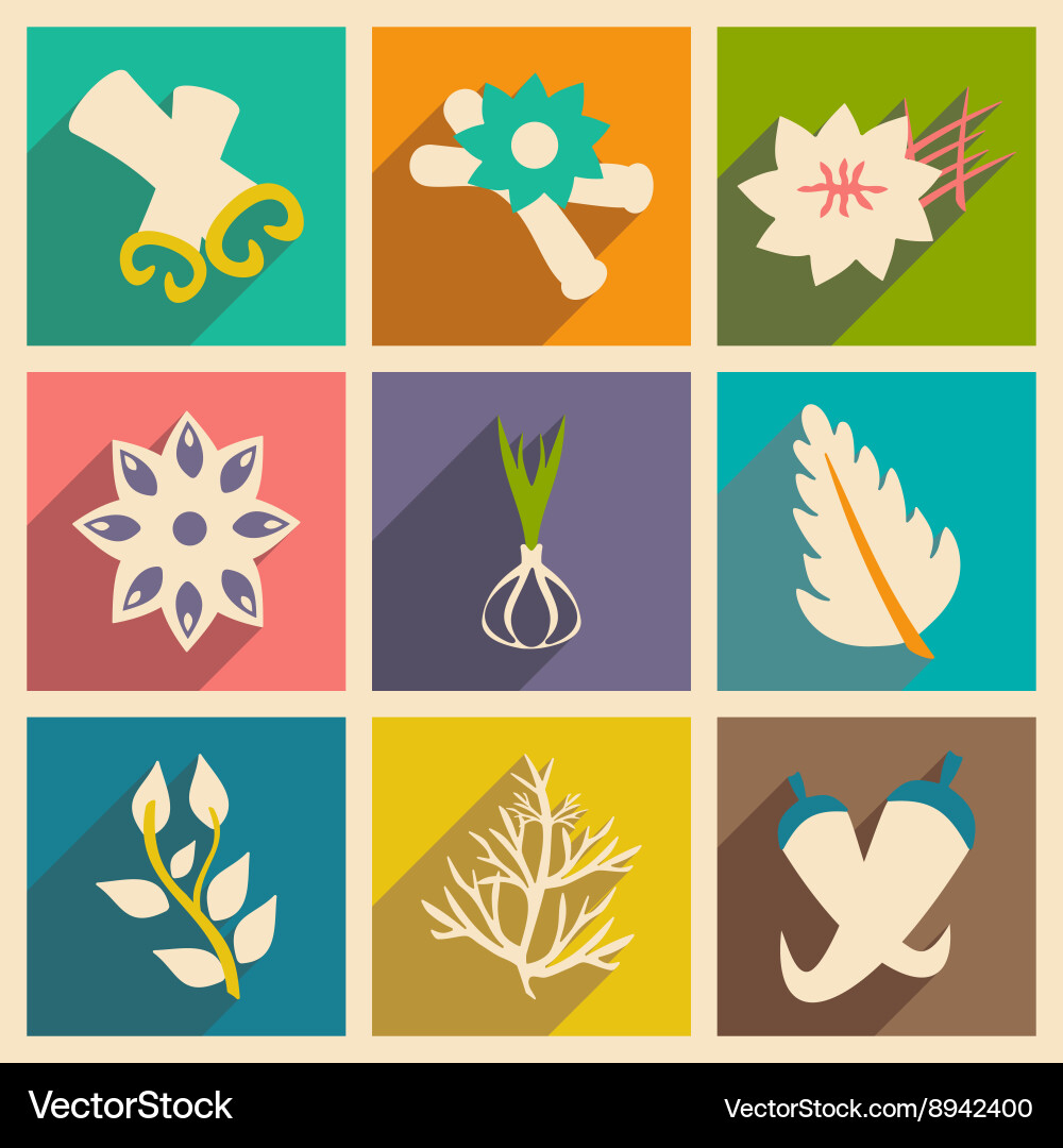 Flat with shadow concept and mobile application Vector Image