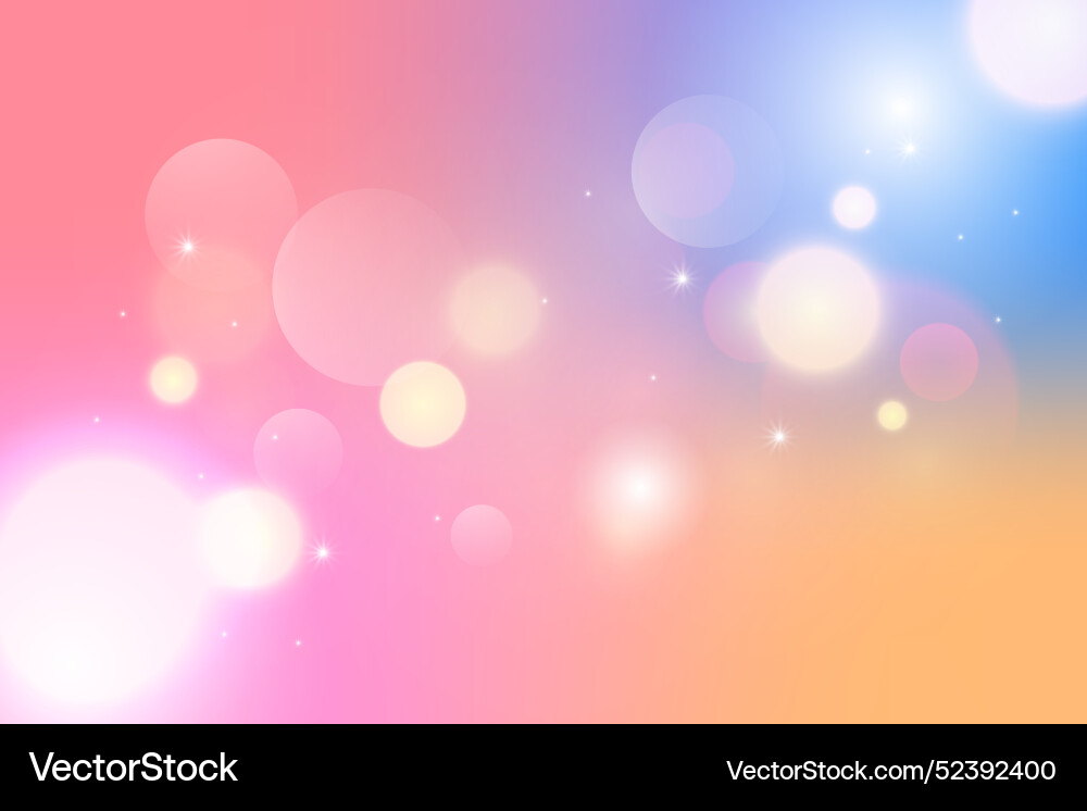 Gradient background with bokeh effect vector image