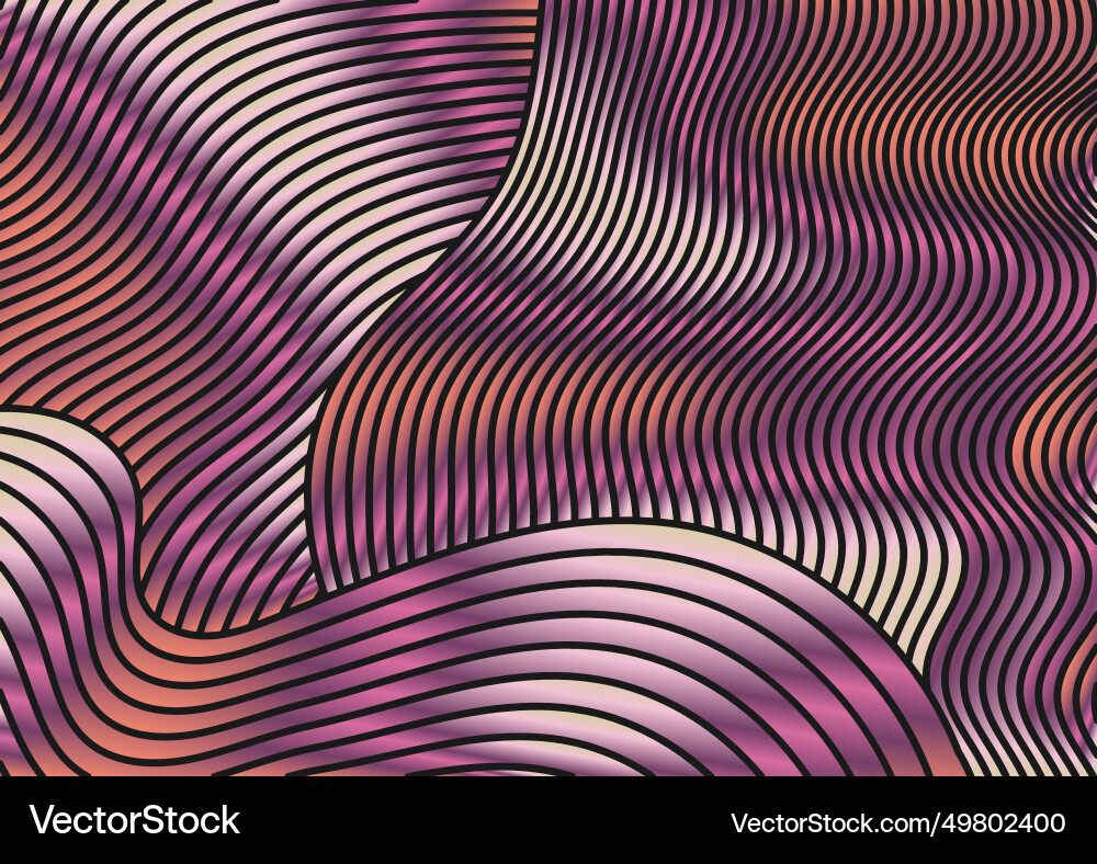 Gradient pattern of wavy lines colorful Gradient pattern of wavy lines colorful vector image