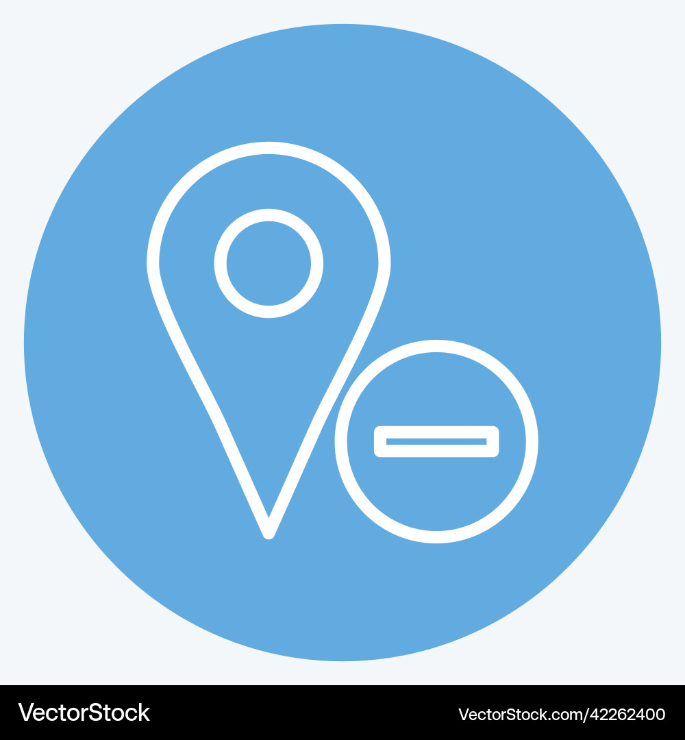 Icon delete location suitable for user interface Icon delete location suitable for user interface vector image