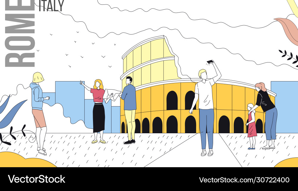 Konzept der Reise zu italy rome cityscape Konzept der Reise zu italy rome cityscape vektorbild