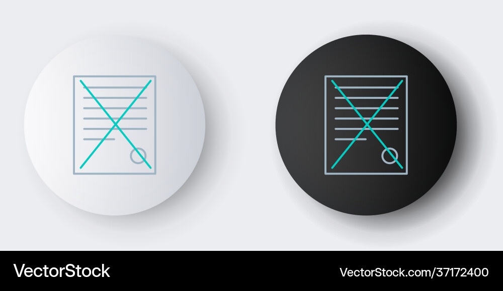 Line delete file document icon isolated on grey Line delete file document icon isolated on grey Vector Image