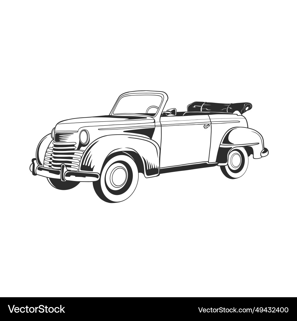 Outline Design eines Oldtimers 42 Outline Design eines Oldtimers 42 vektorbild