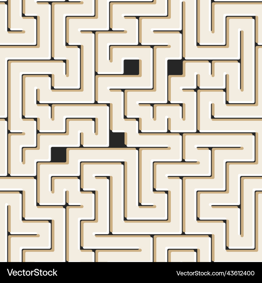 Retro maze seamless pattern vector image