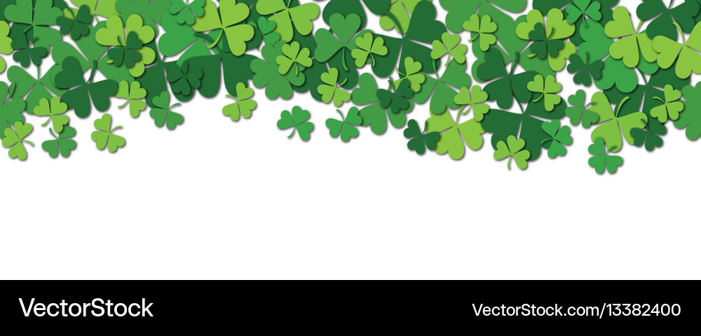 Saint Patrick S Day Shamrock Pattern Royalty Free Vector Vectorstock