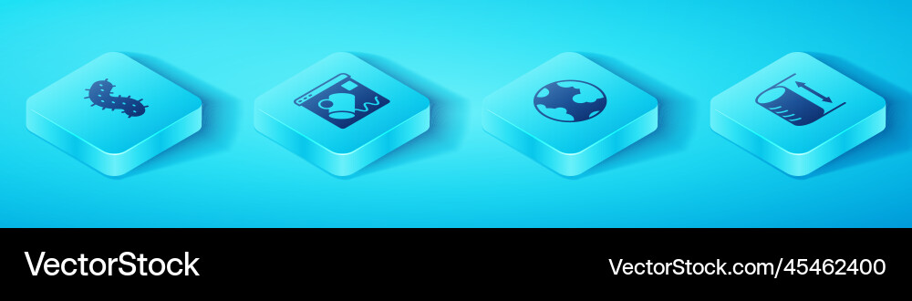 Set isometric virus data visualisation height Set isometric virus data visualisation height vector image