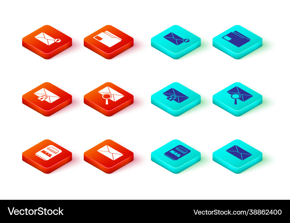 Set mail box envelope message lock password Set mail box envelope message lock password vector image