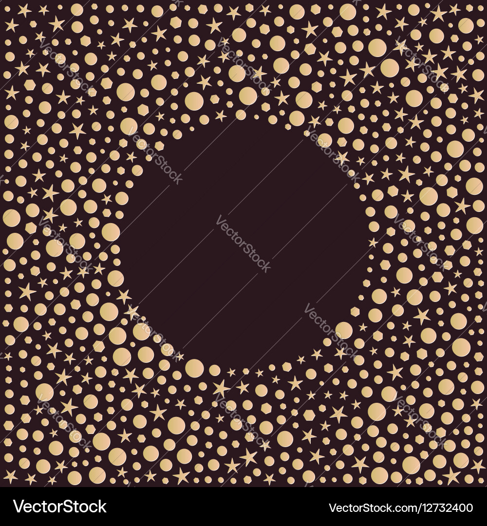 Starry Circle Background Vector Image