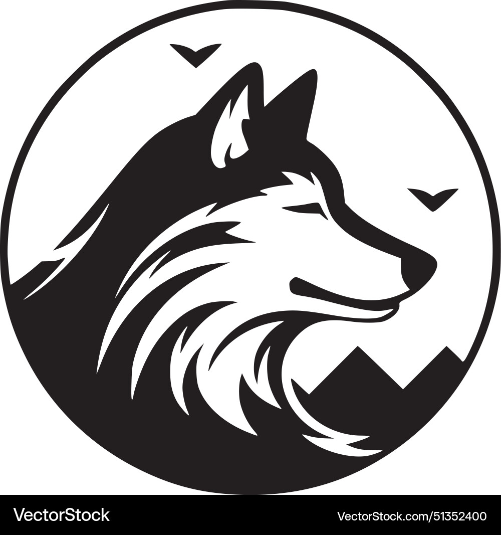 Wolf - hochwertiges Logo ideal für T-Shirt Wolf - hochwertiges Logo ideal für T-Shirt vektorbild