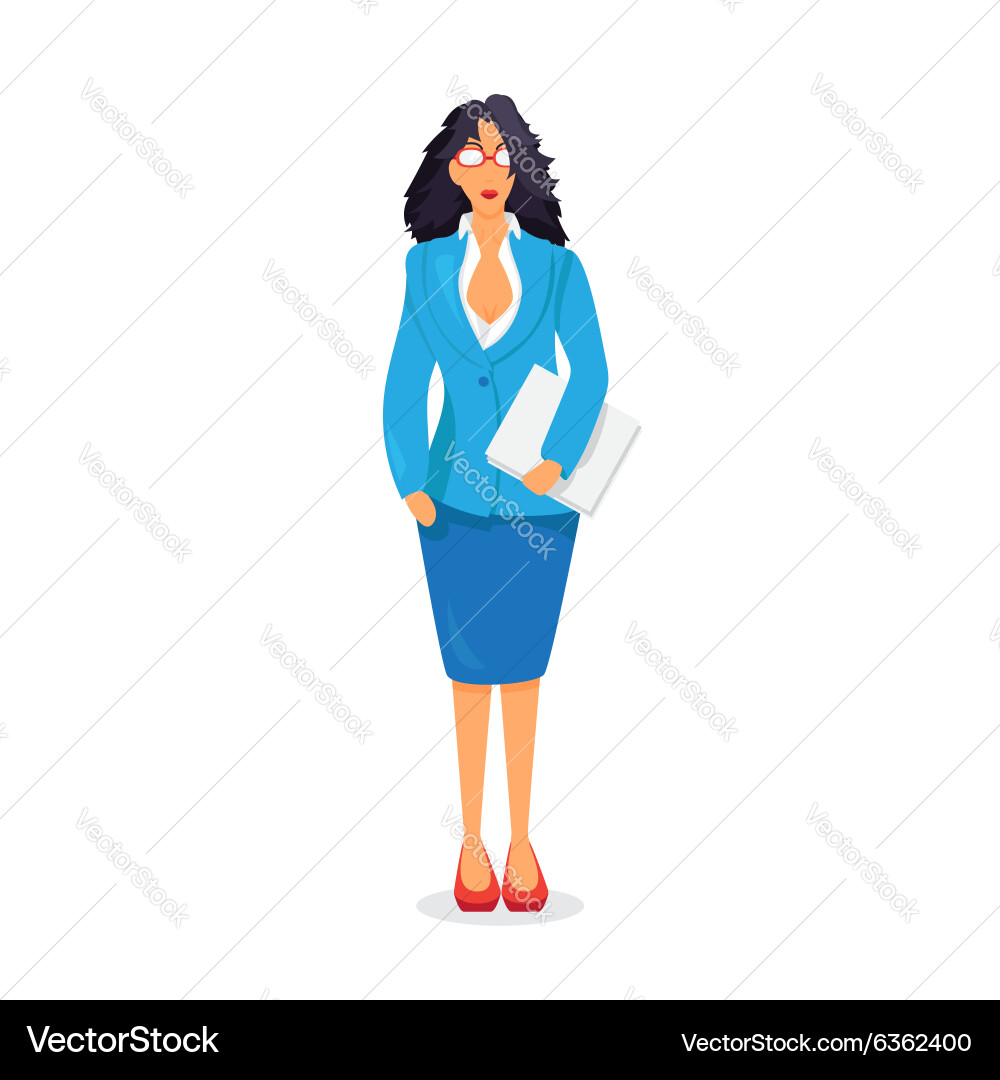Worker with documents Vector Image
