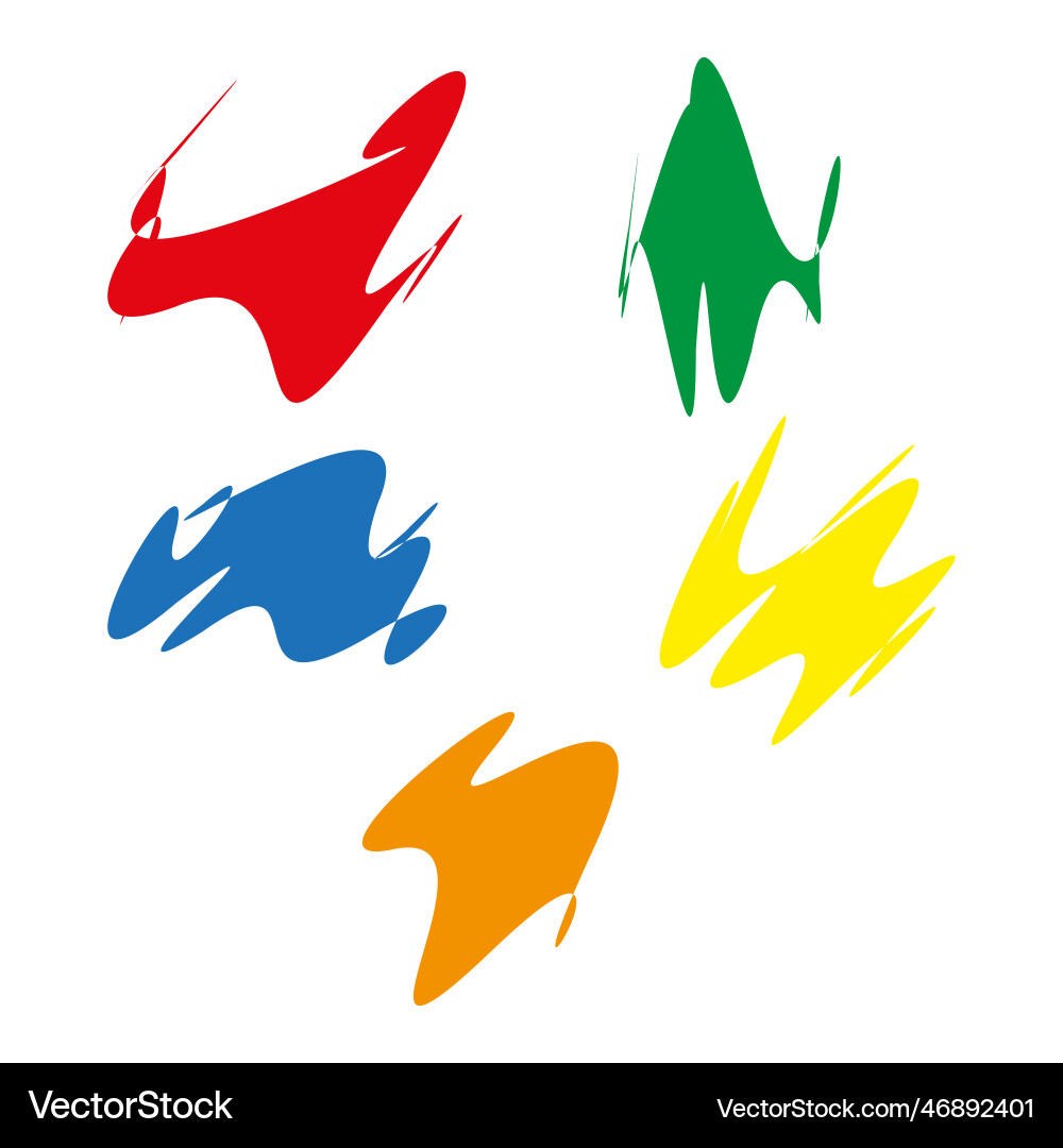 Abstract color strokes paint for web design Vector Image