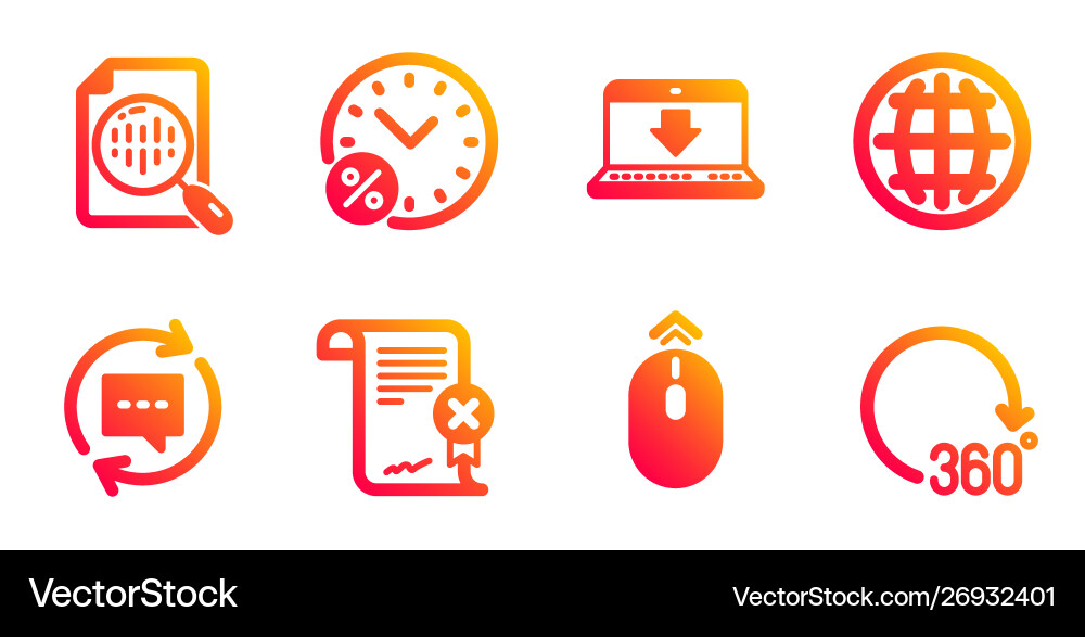 Analytics chart update comments and internet Vector Image