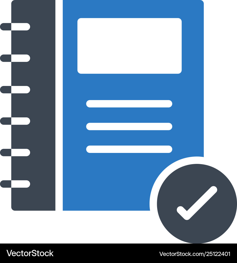 Check notebook Vector Image