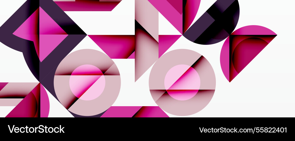 Circles squares lines abstract background Vector Image