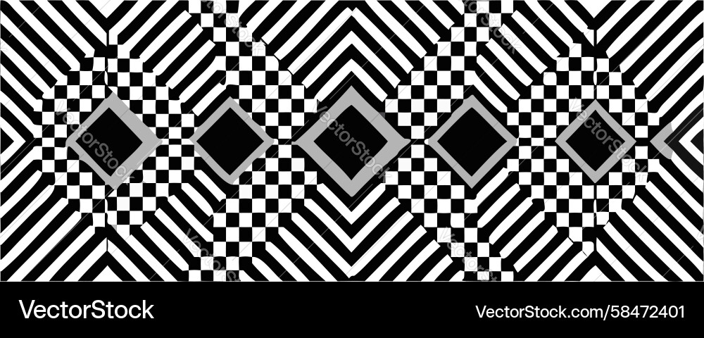 Diamond Zigzag Border Pattern Vector Image