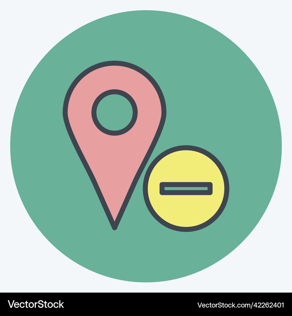 Icon delete location suitable for user interface Icon delete location suitable for user interface vector image