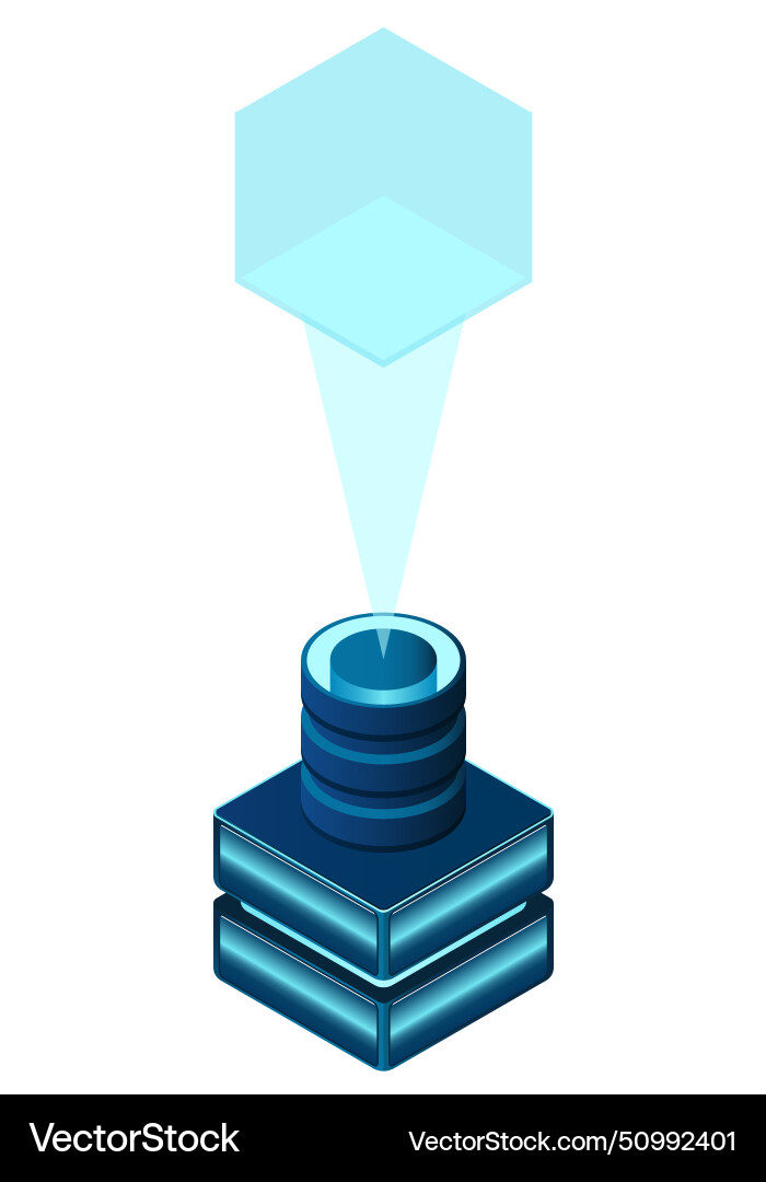 Isometric processor blockchain futuristic Isometric processor blockchain futuristic vector image