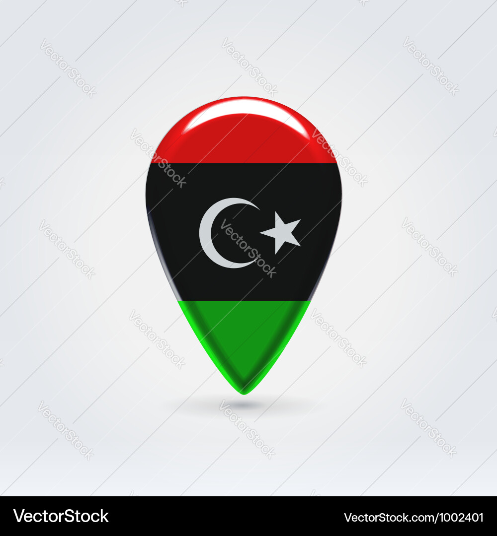 Libyan icon point for map vector image