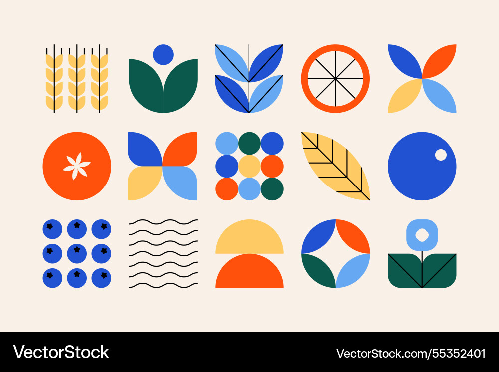 Modern Leaf Abstract Pattern vector image