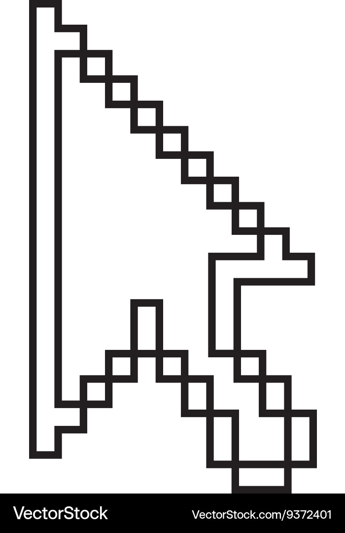 Mouse pointer arrow isolated icon design vector image