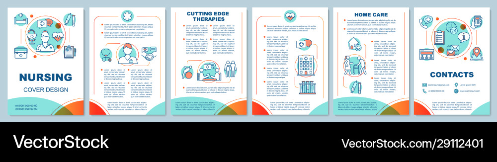 Nursing brochure template layout Nursing brochure template layout vector image
