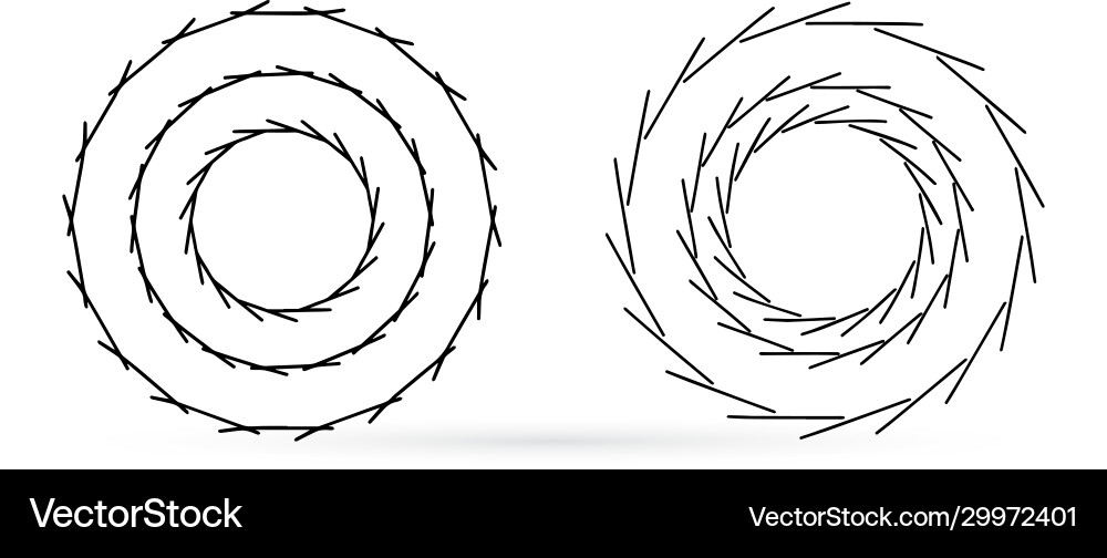 Outline frame set isolated on white border vector image