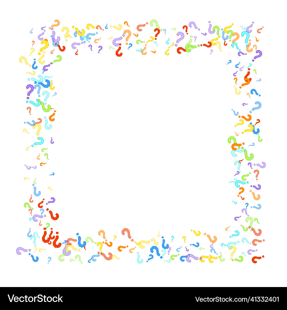 Question marks quiz doubt survey faq public poll Vector Image