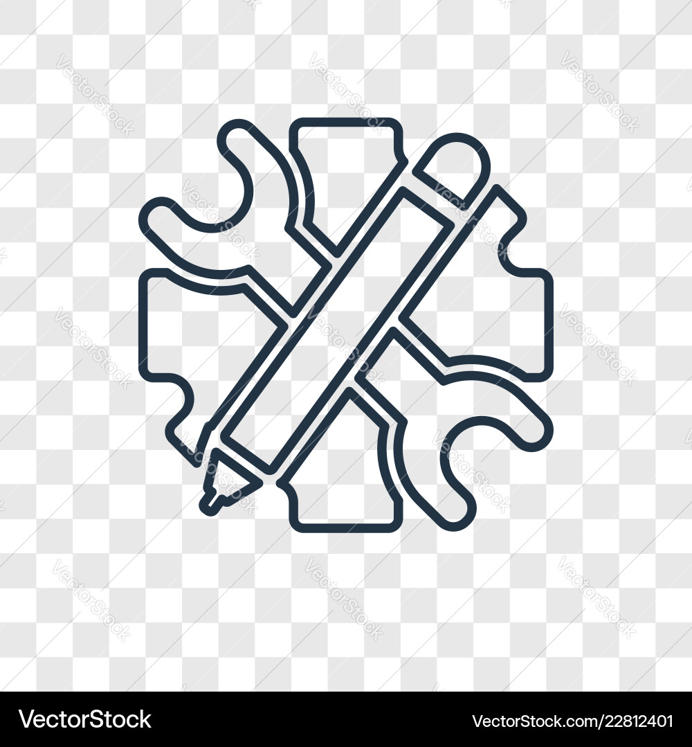 Rectification concept linear icon isolated Rectification concept linear icon isolated vector image