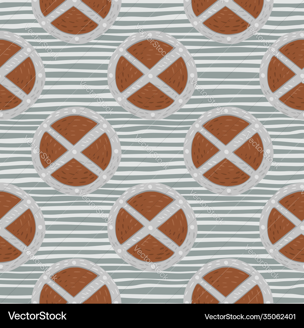 Seamless stylized pattern with scandinavian brown Vector Image