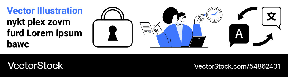 Secure document handling with efficiency Secure document handling with efficiency vector image