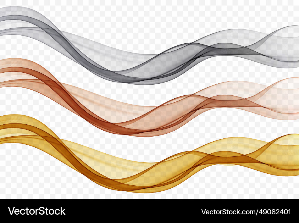 Smooth wave flow color set of abstract Smooth wave flow color set of abstract vector image