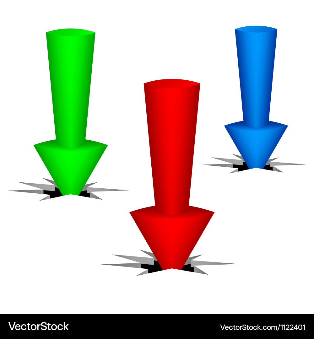Three arrows Vector Image