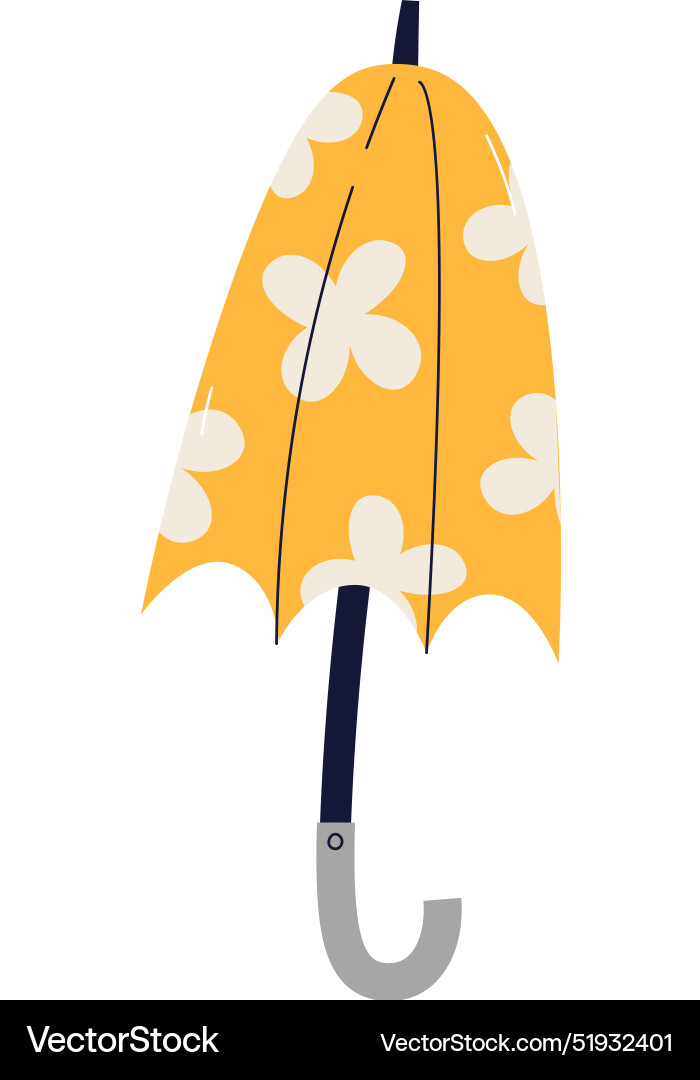 Umbrella with flowers pattern Royalty Free Vector Image