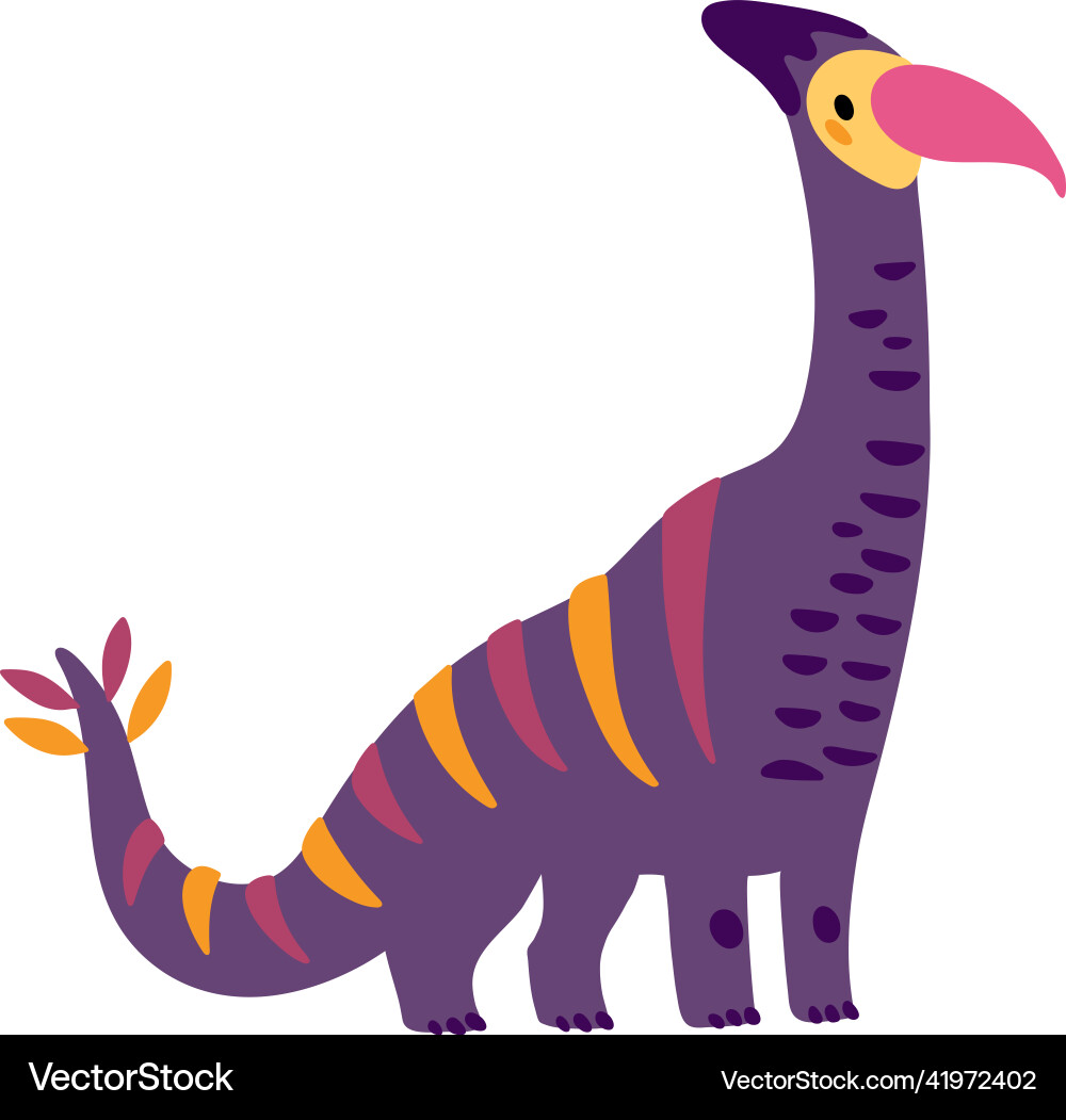 Colorful dinosaur in hand drawn style kid print Colorful dinosaur in hand drawn style kid print Vector Image