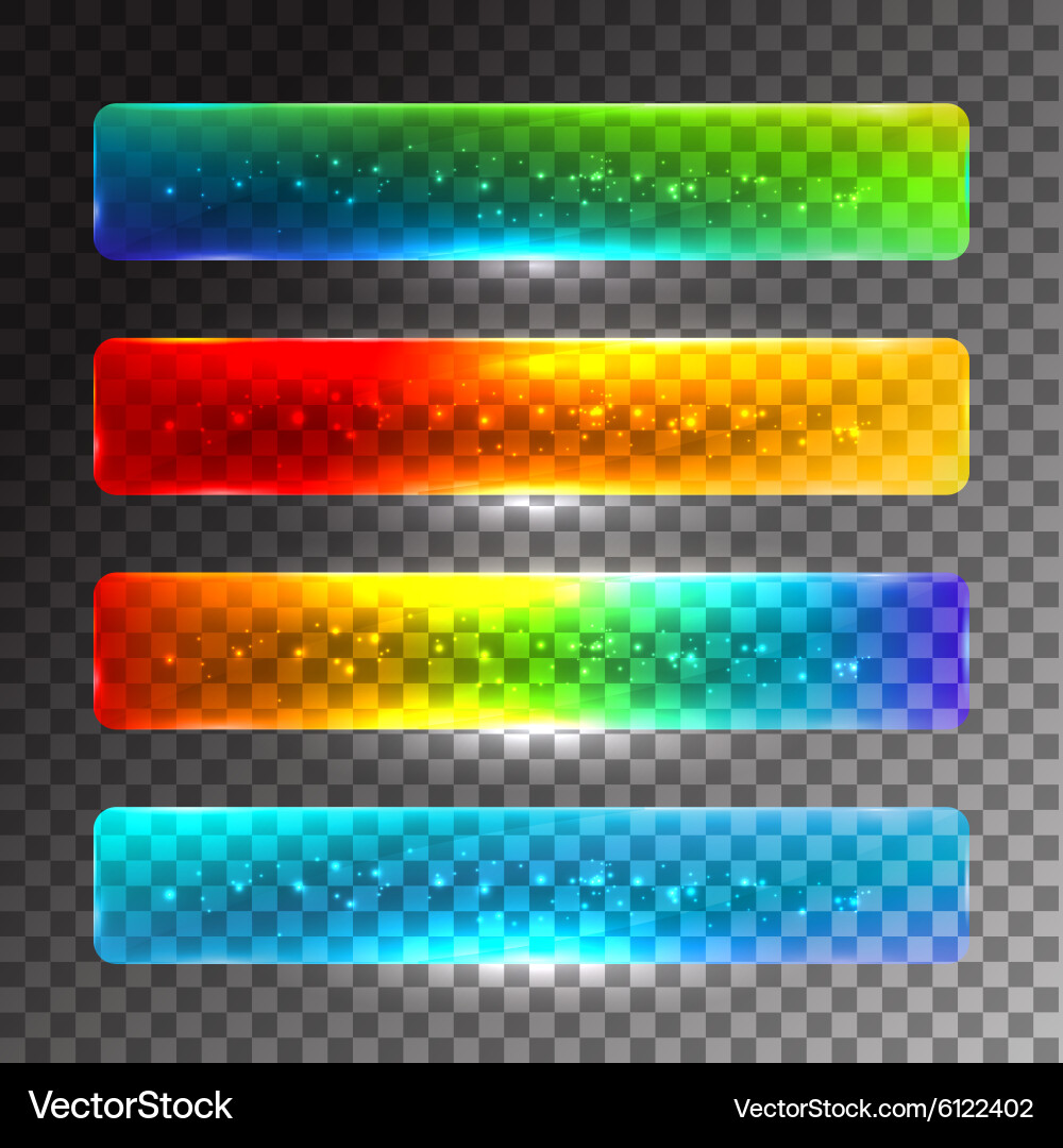 Glossy Colored Web Buttons vector image