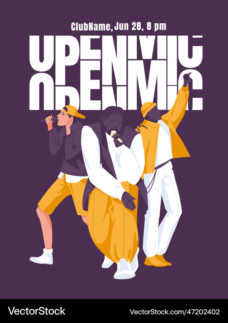 Hip hop or rap battle poster design great text Vector Image